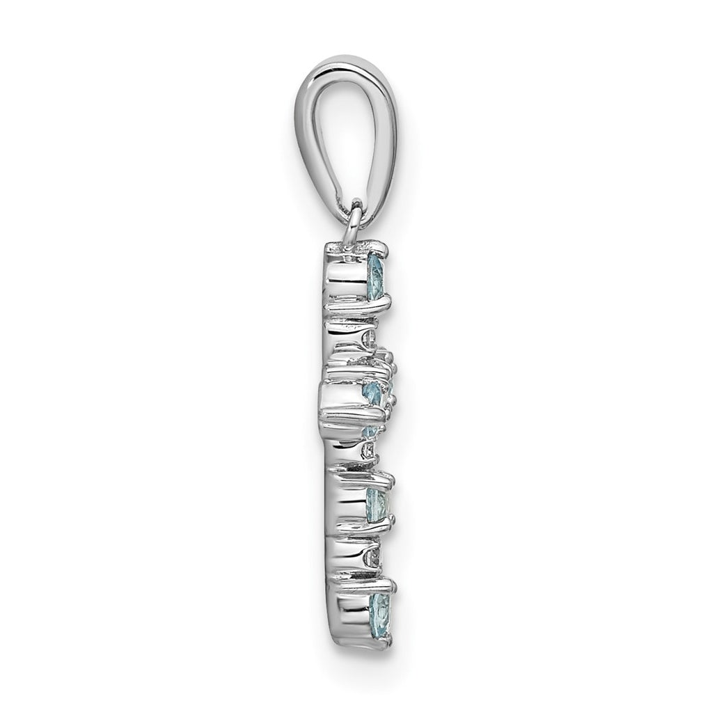 14K Yellow Or White Gold Diamond Cross Pendant