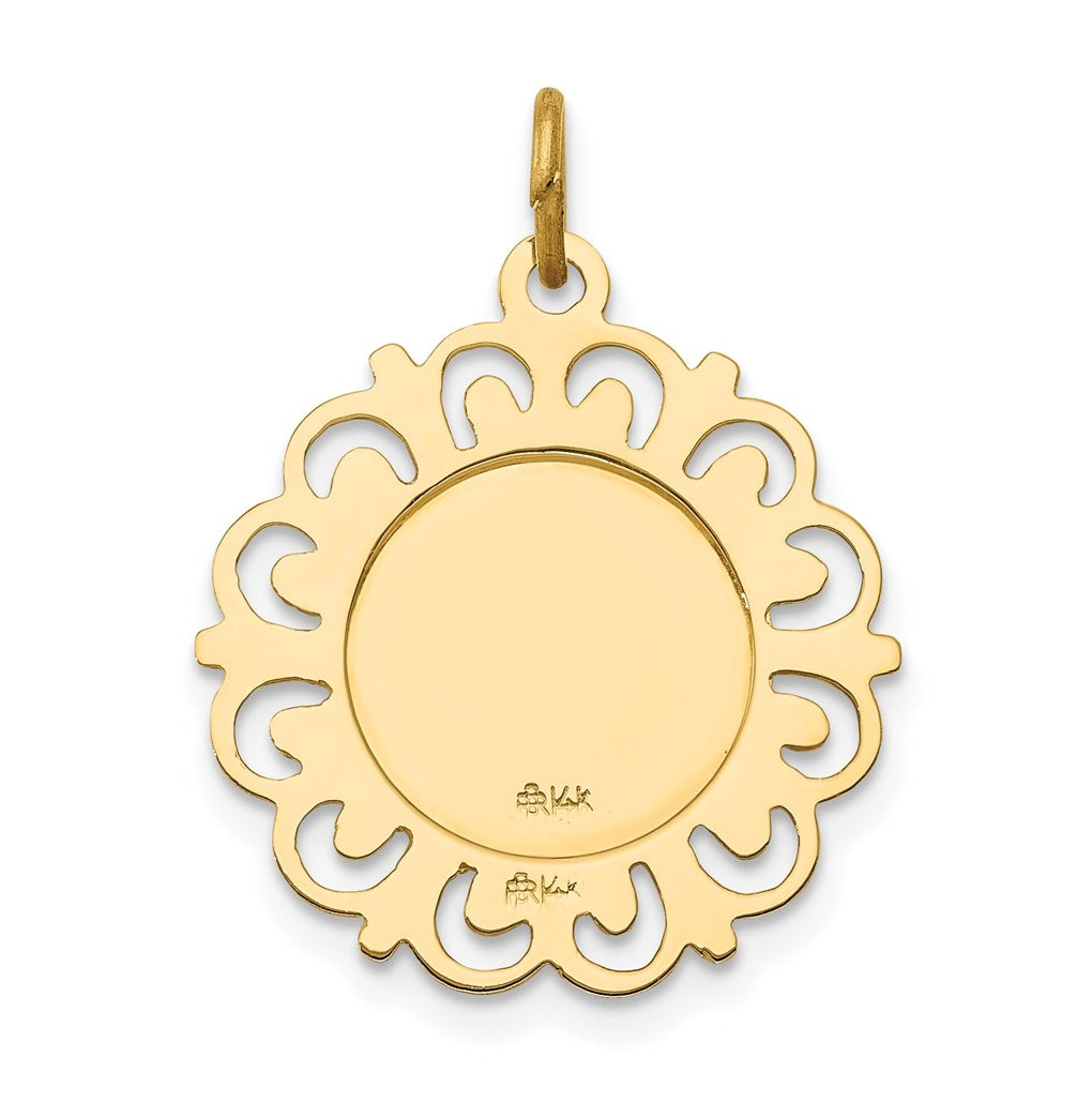 14K Yellow Gold Saint Anthony Medal Charm – Elegant Jewelry Gift for Birthday, Anniversary, Engagement, Wedding