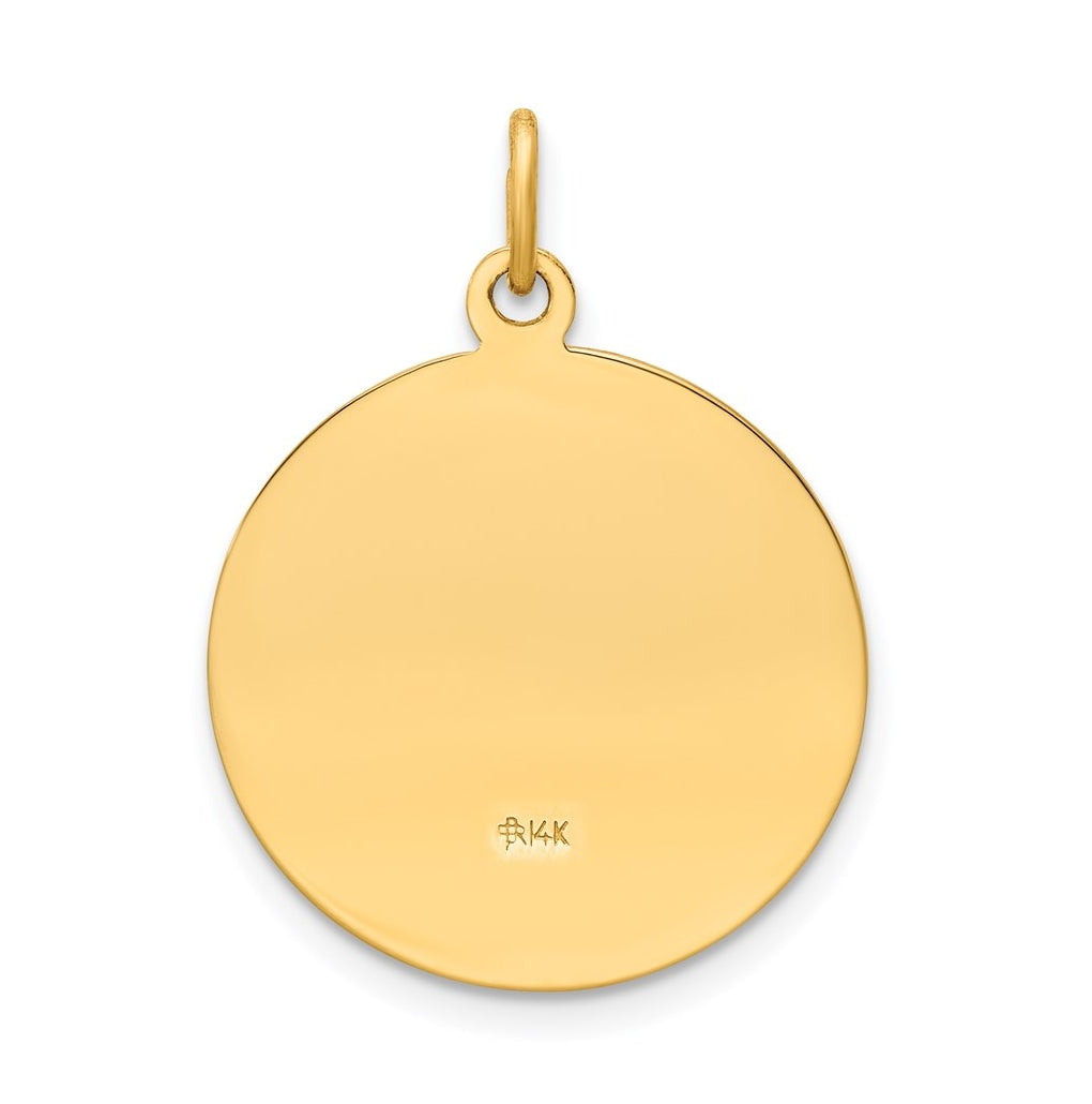 14K Yellow Gold Saint Elizabeth Seton Medal Pendant – Elegant Jewelry Gift for Birthday, Anniversary, Engagement, Wedding