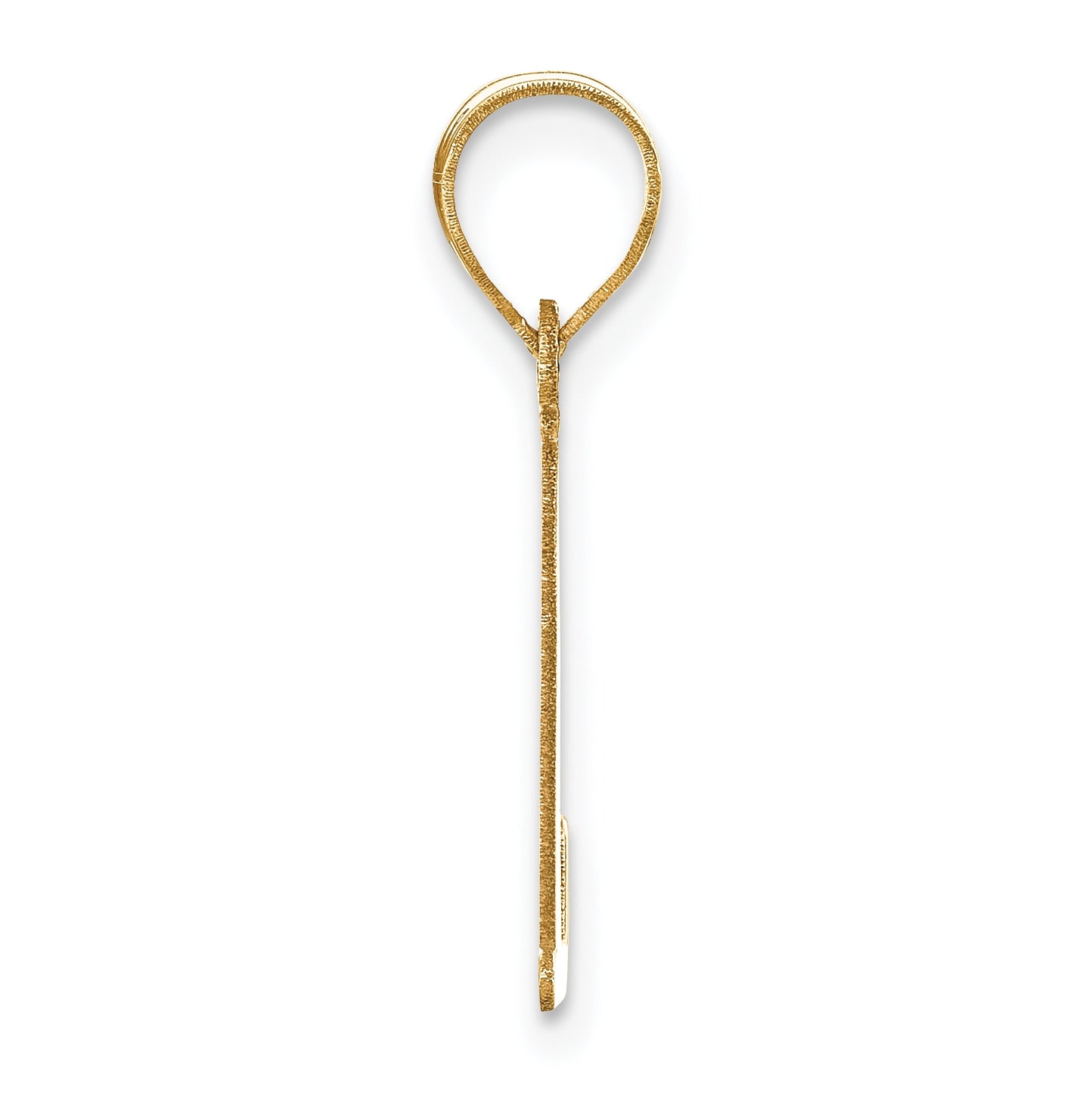 14K Yellow Gold Polished Letter L Initial Pendant