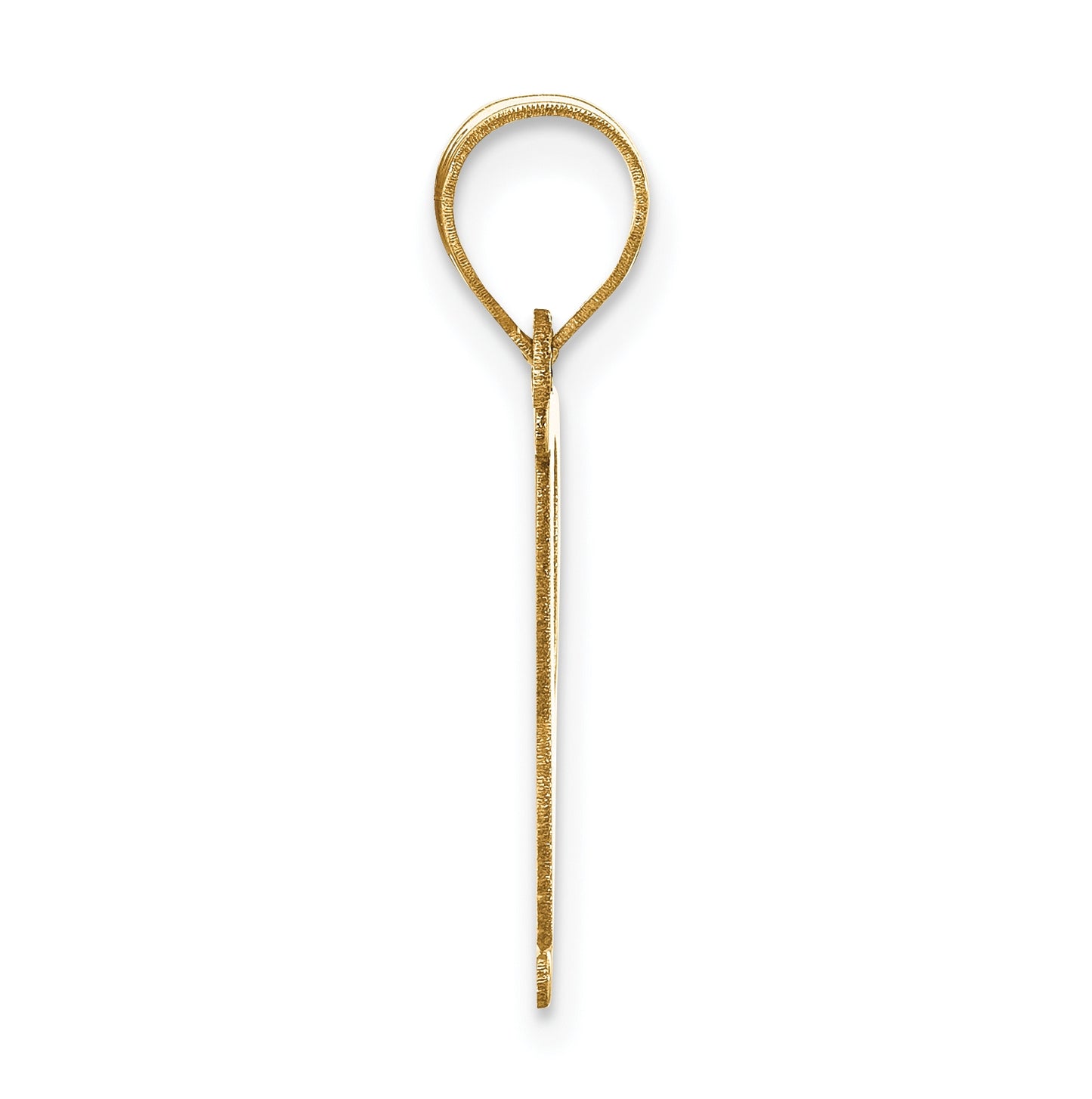 14K Yellow Gold Polished Letter P Initial Pendant