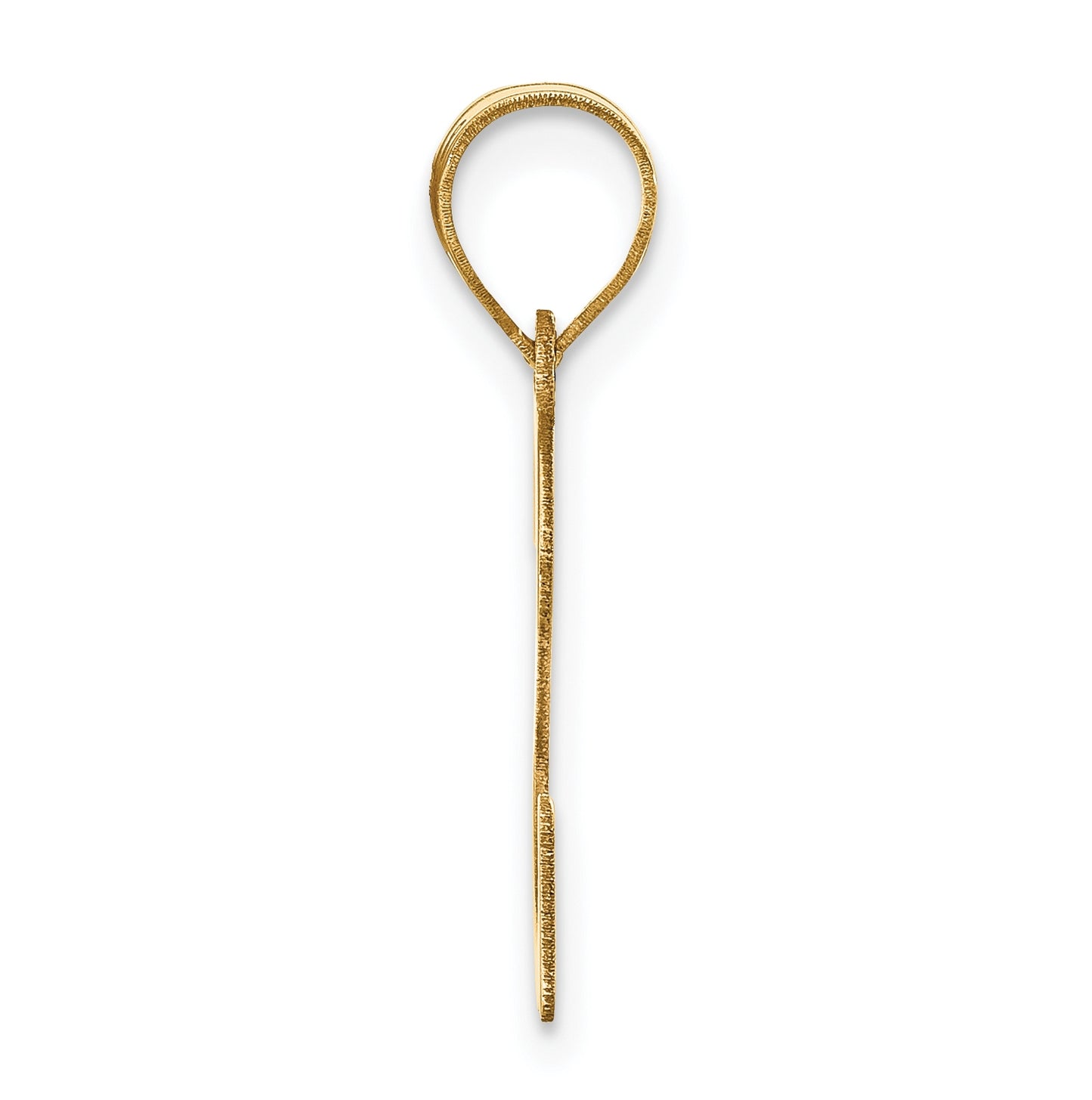 14K Yellow Gold Polished Letter S Initial Pendant
