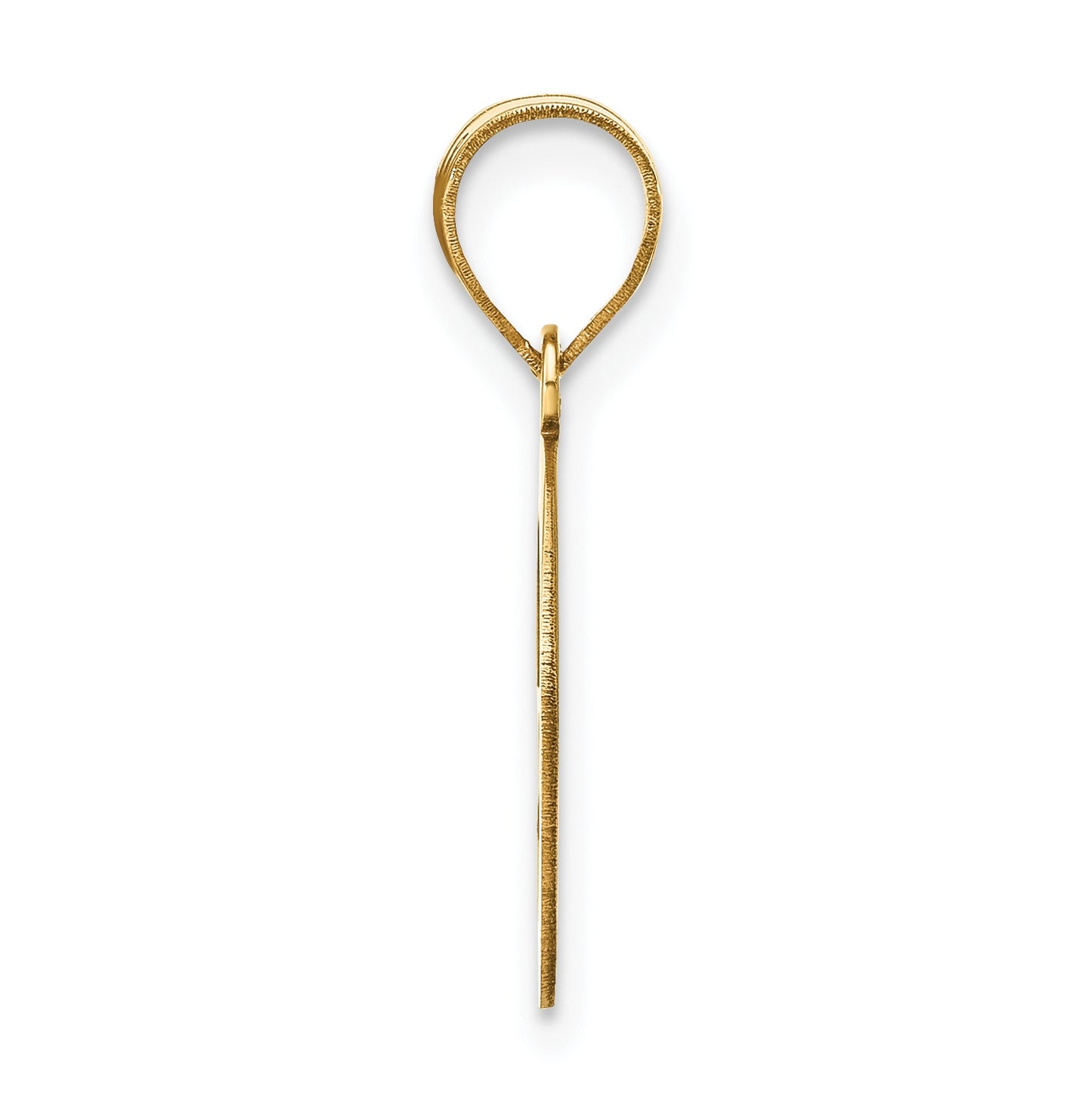 14K Yellow Gold Polished Bubble Letter G Initial Pendant