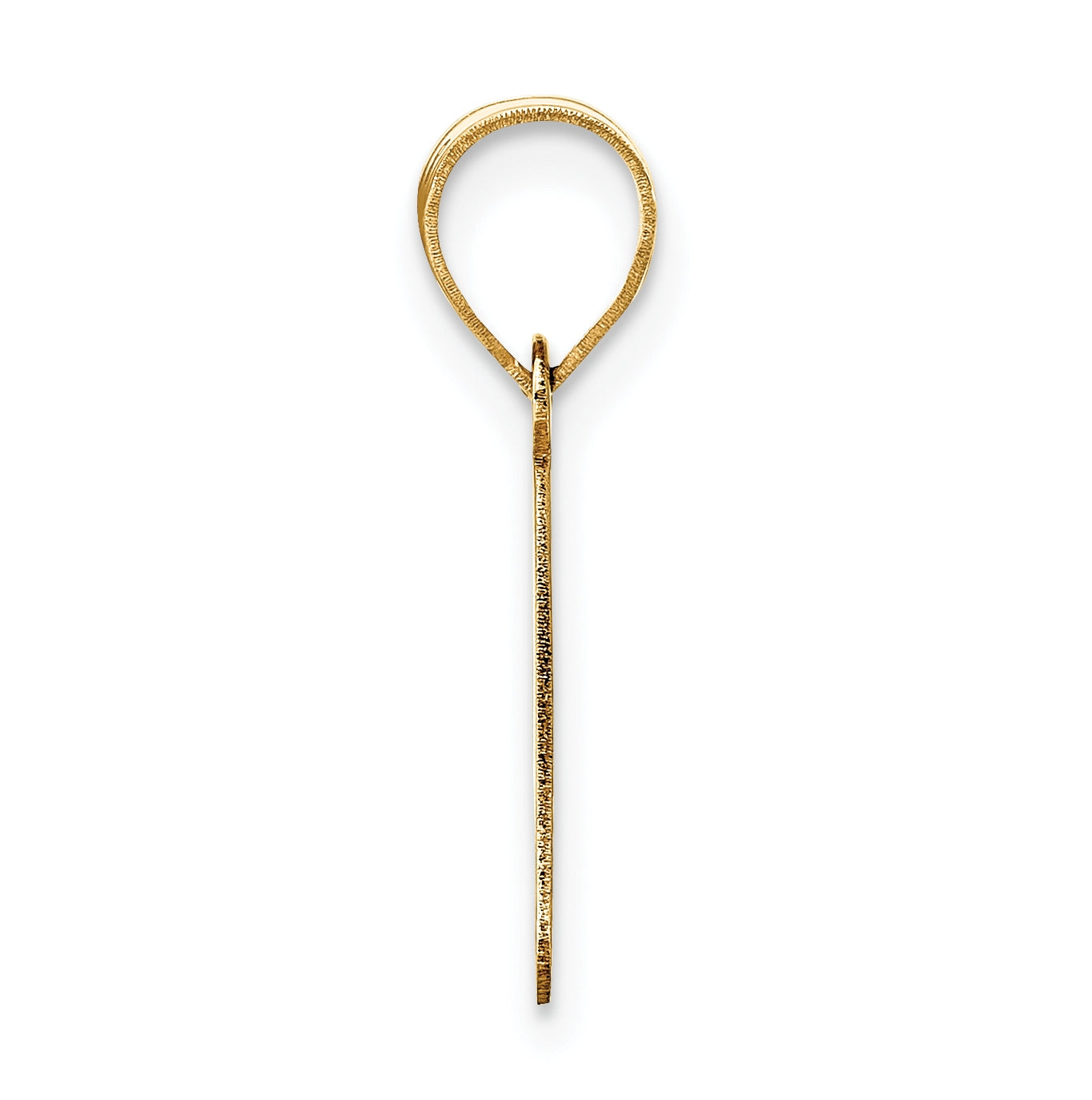 14K Yellow Gold Polished Bubble Letter P Initial Pendant