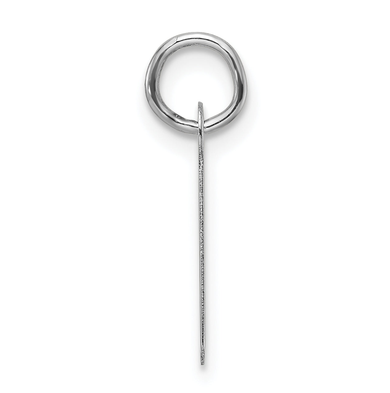 14k White Gold Slanted Block Letter A Initial Charm