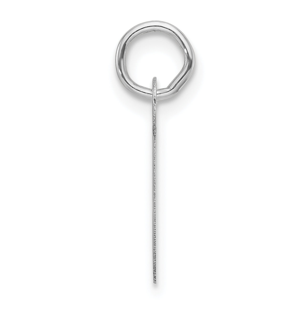 14k White Gold Slanted Block Letter C Initial Charm