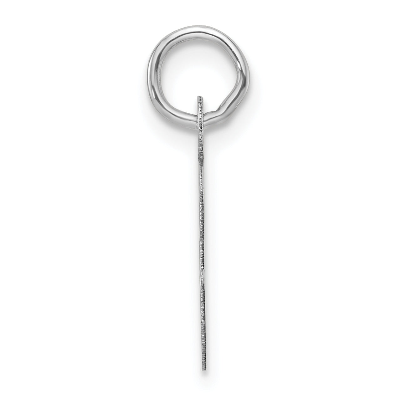 14K White Gold Slanted Block Letter G Initial Charm