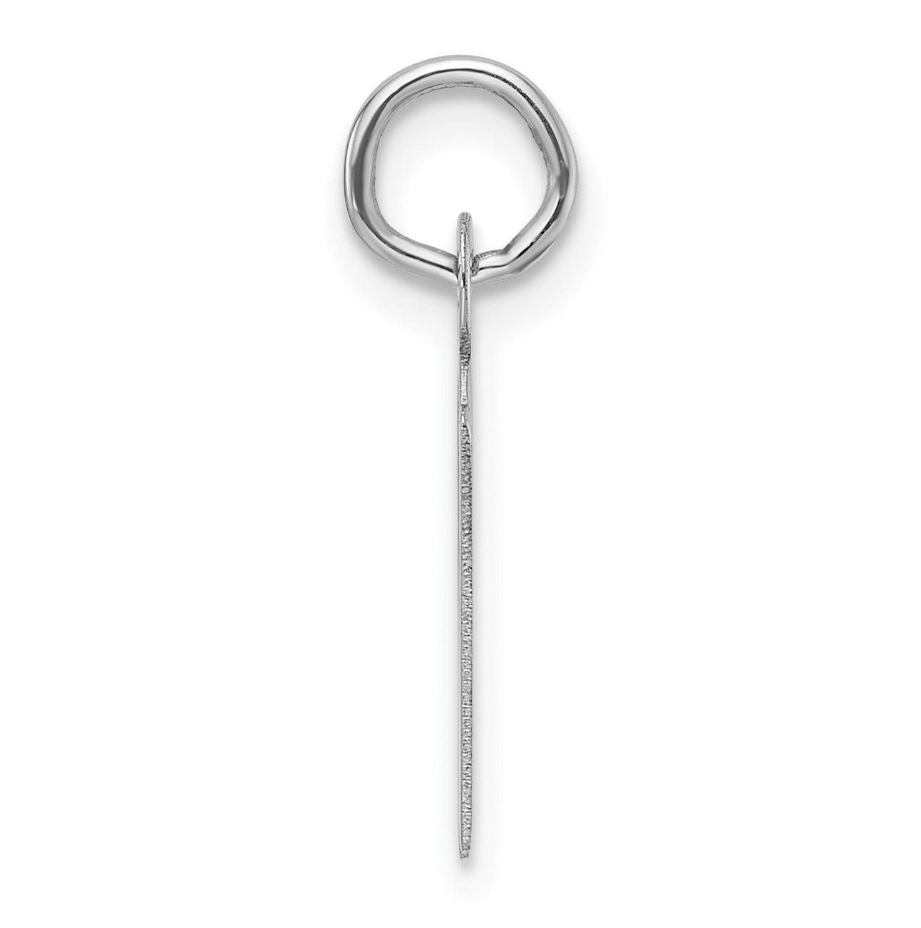14K White Gold Slanted Block Letter N Initial Charm