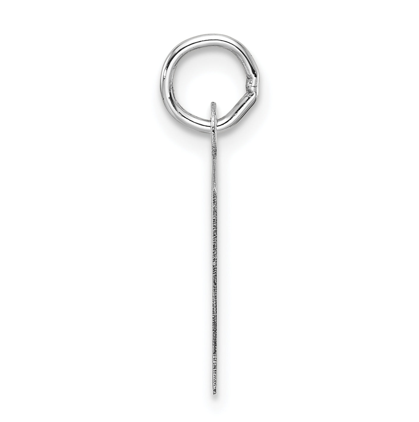 14K White Gold Slanted Block Letter Y Initial Charm