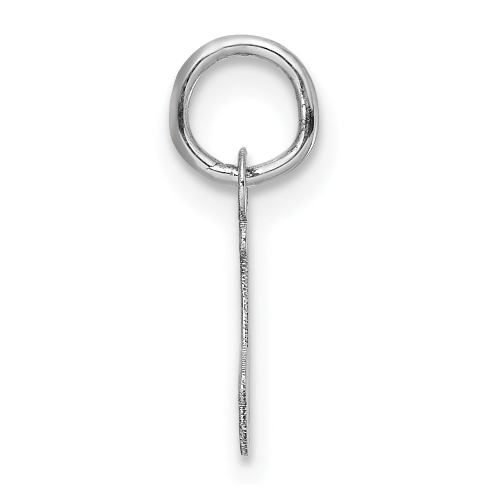 14k White Gold Small Script Letter J Initial Charm