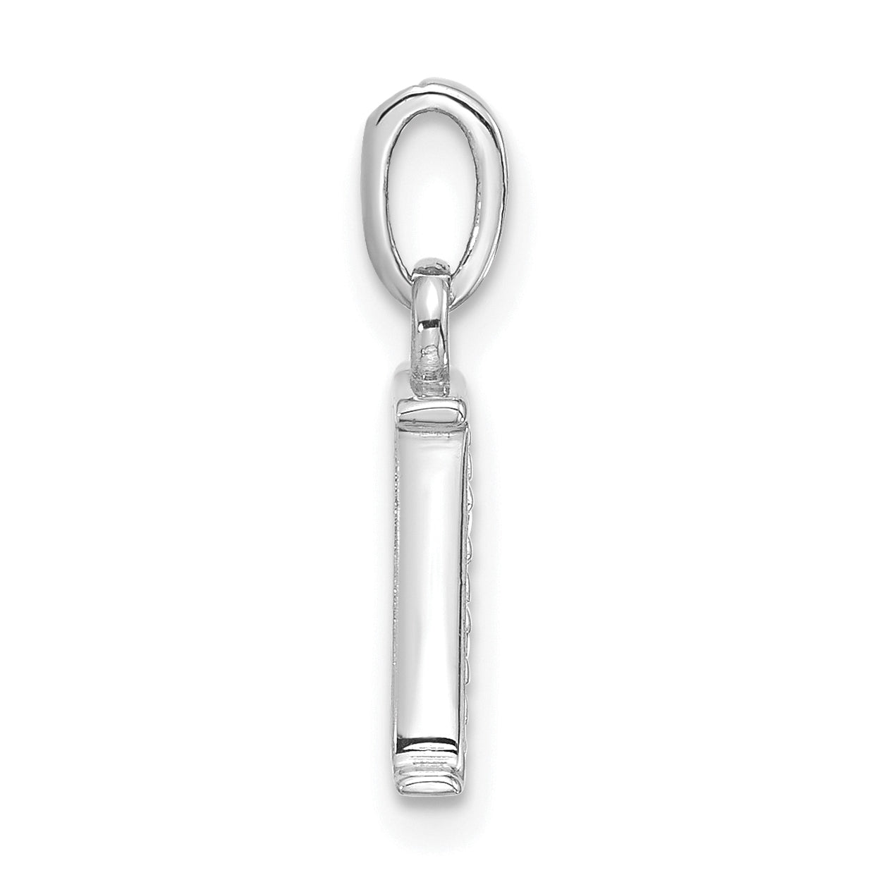 14K White Gold Diamond Letter K Initial-Pendant