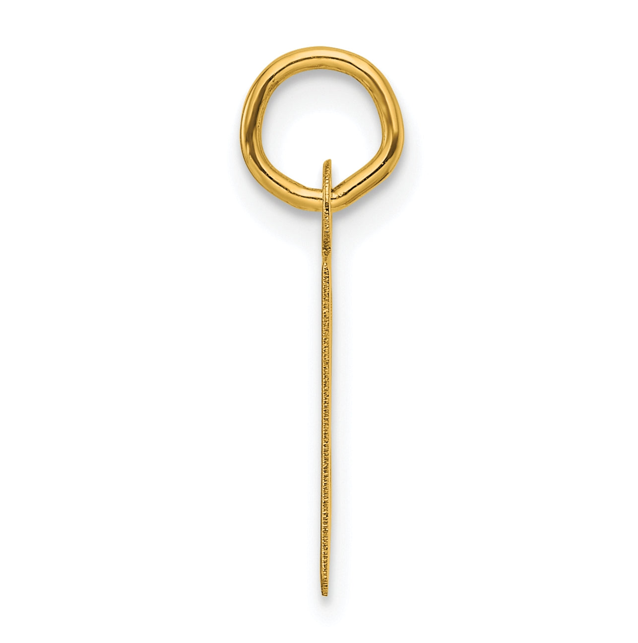 14K Yellow Gold Slanted Block Letter B Initial Charm