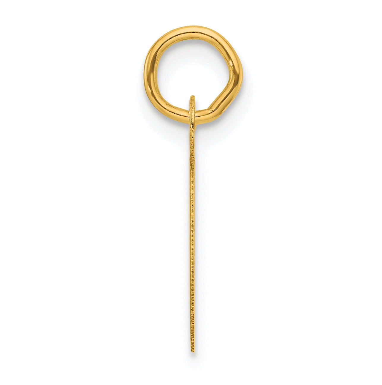 14K Yellow Gold Slanted Block Letter C Initial Charm