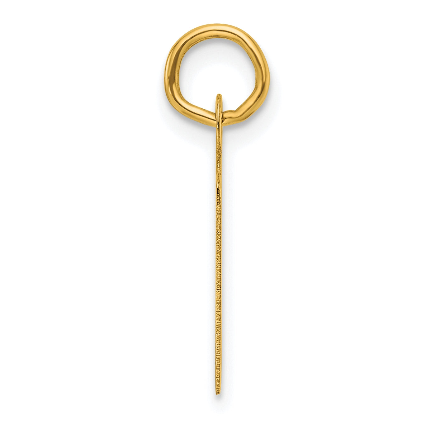 14K Yellow Gold Slanted Block Letter M Initial Charm