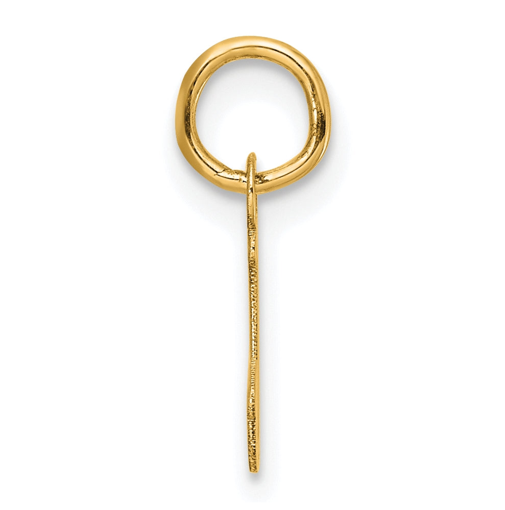 14K Yellow Gold Small Script Letter J Initial Charm
