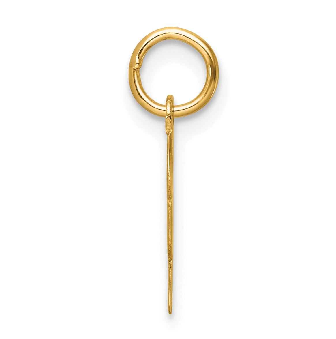 14K Yellow Gold Small Script Letter Y Initial Charm