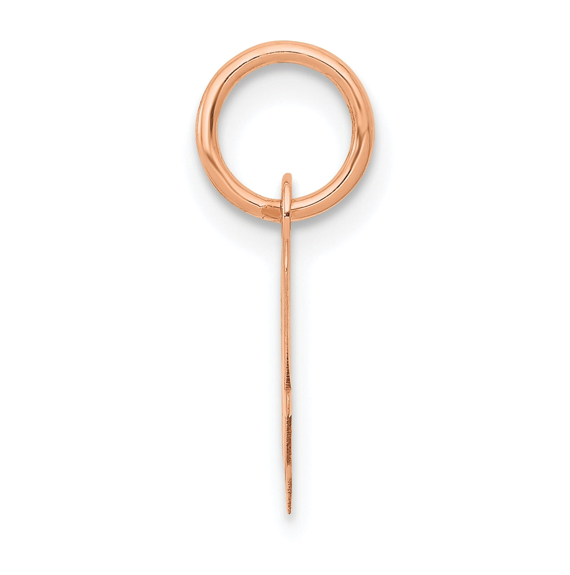 14k Rose Gold Small Script Letter A Initial Charm