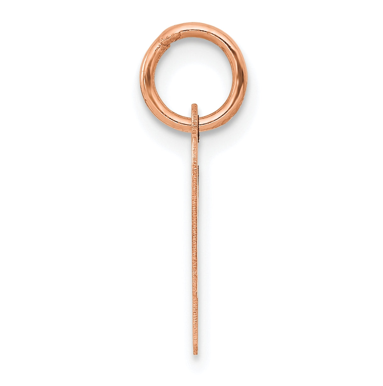 14k Rose Gold Small Script Letter P Initial Charm
