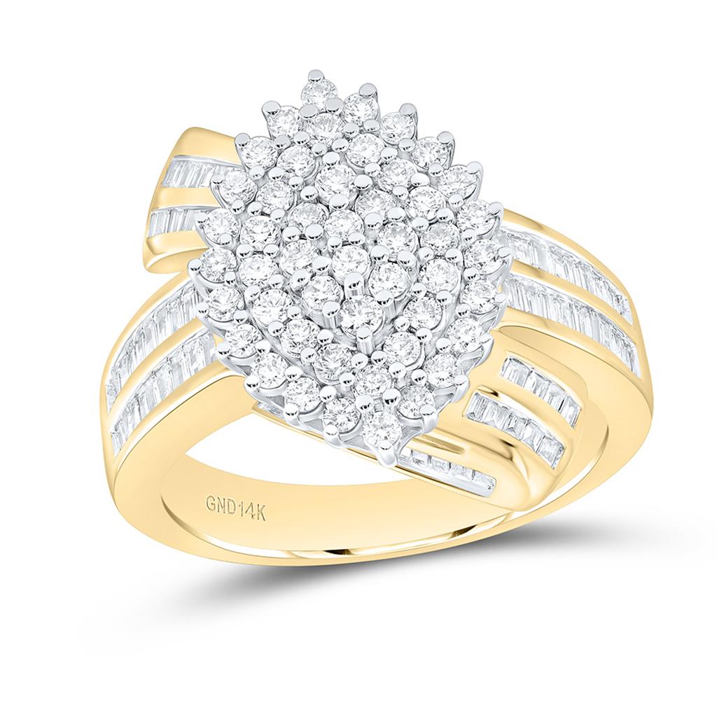 14K Yellow Gold 1 Cttw Natural Diamond Cn Fashion Ring