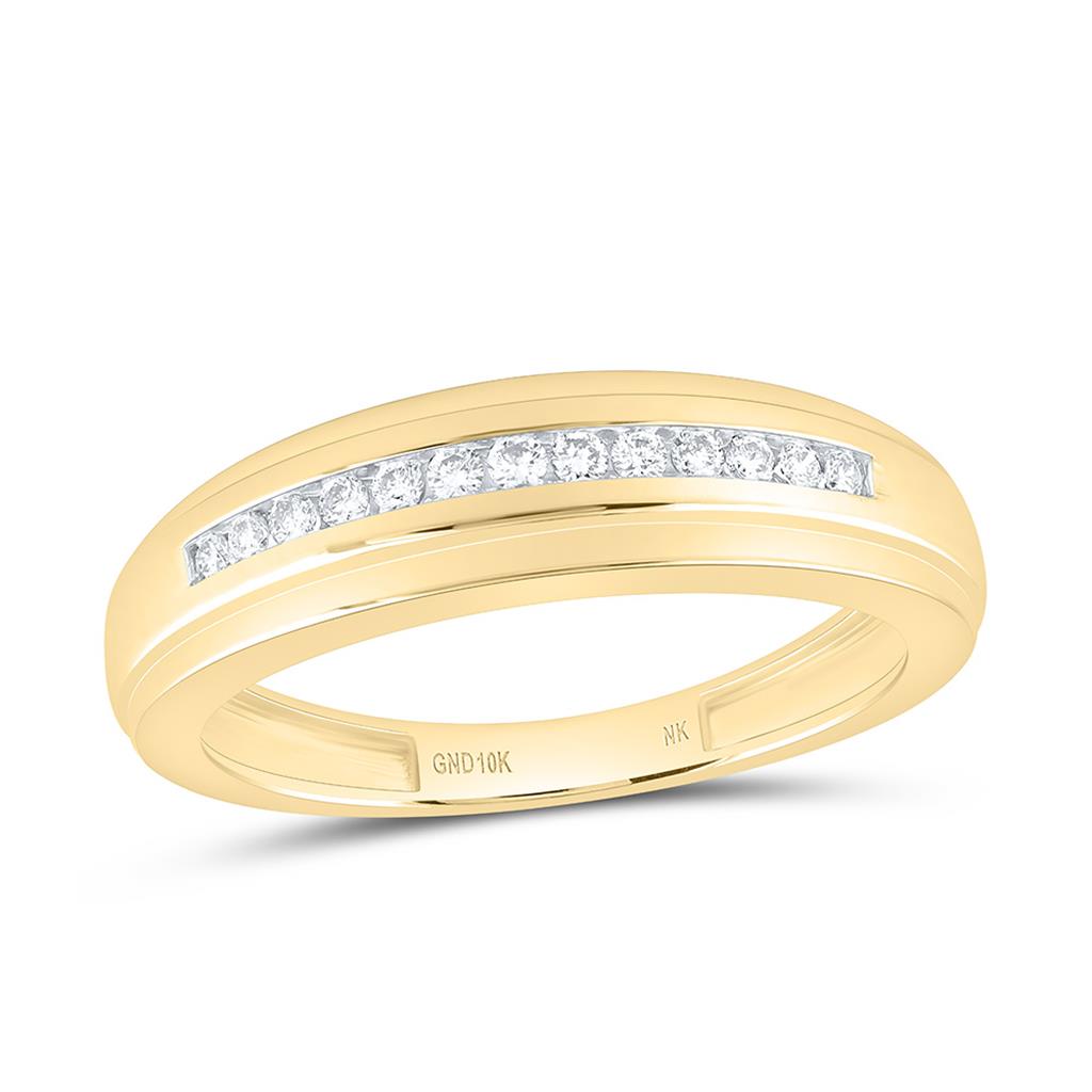 10K Yellow Gold 3/4 Cttw Natural Diamond Fashion Cushion Trio Set