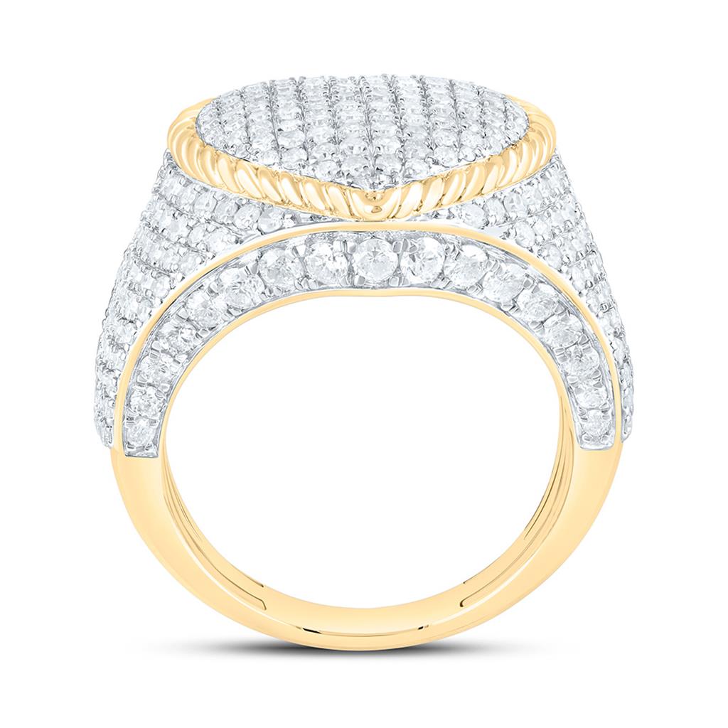 Sterling Silver Yellow Tone 2 Cttw Natural Diamond Gift Heart Ring