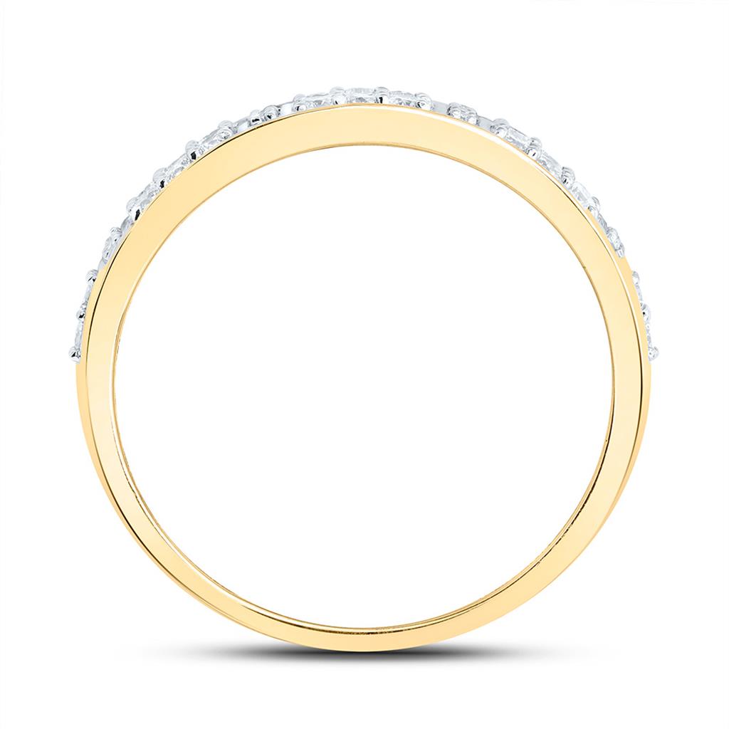 10K Yellow Gold 1/2 Cttw Natural Diamond Mens Band