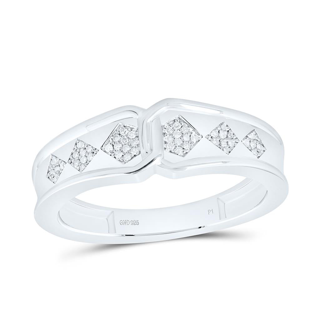 Sterling Silver 1/3 Cttw Natural Diamond Gift Emerald Trio Set