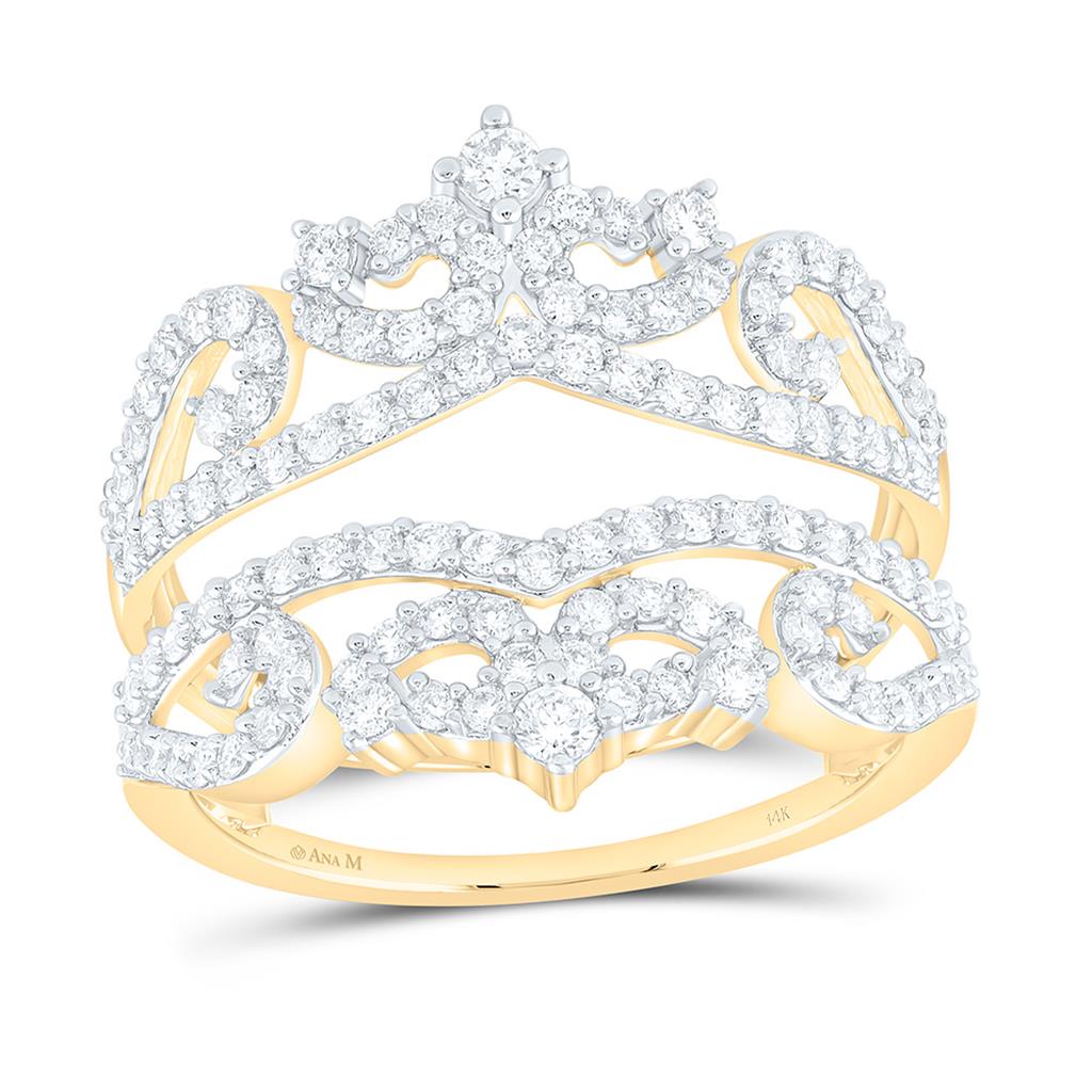14K Yellow Gold 7/8 Cttw Natural Diamond Ana M Fashion Enhancer Ring