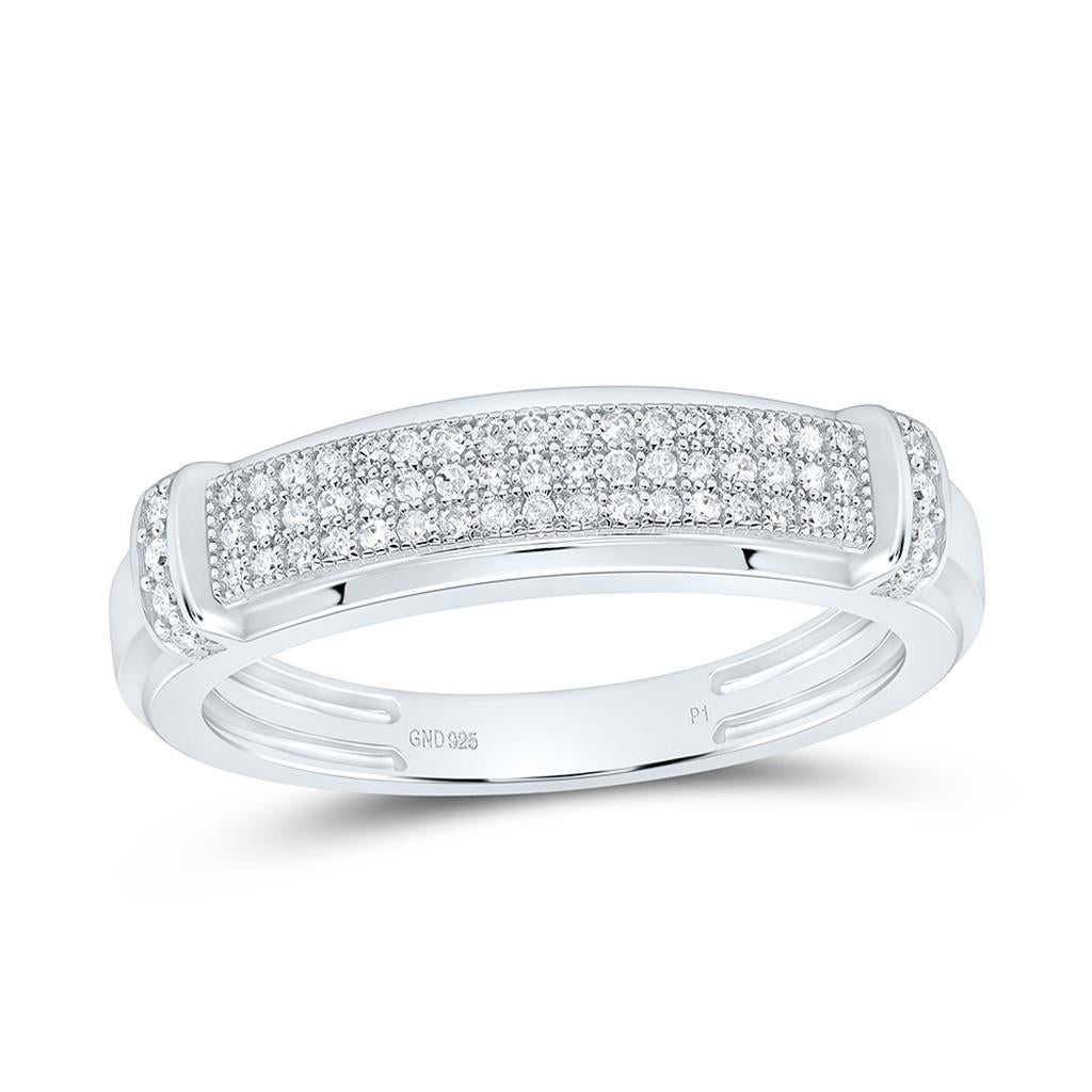 Sterling Silver 3/4 Cttw Natural Diamond Gift Cushion Trio Set