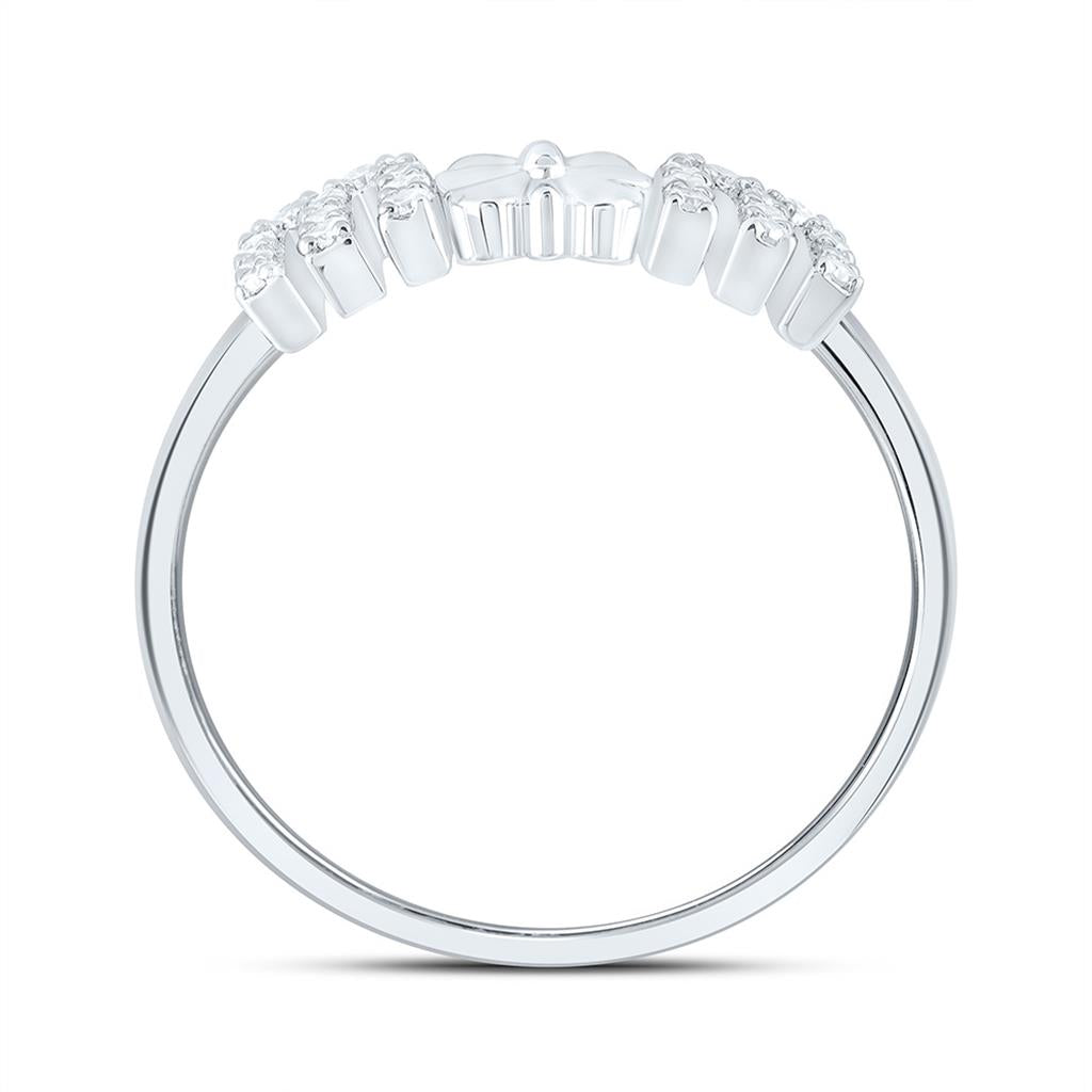 Sterling Silver 1/6 Cttw Natural Diamond Gift "Mom" Ring