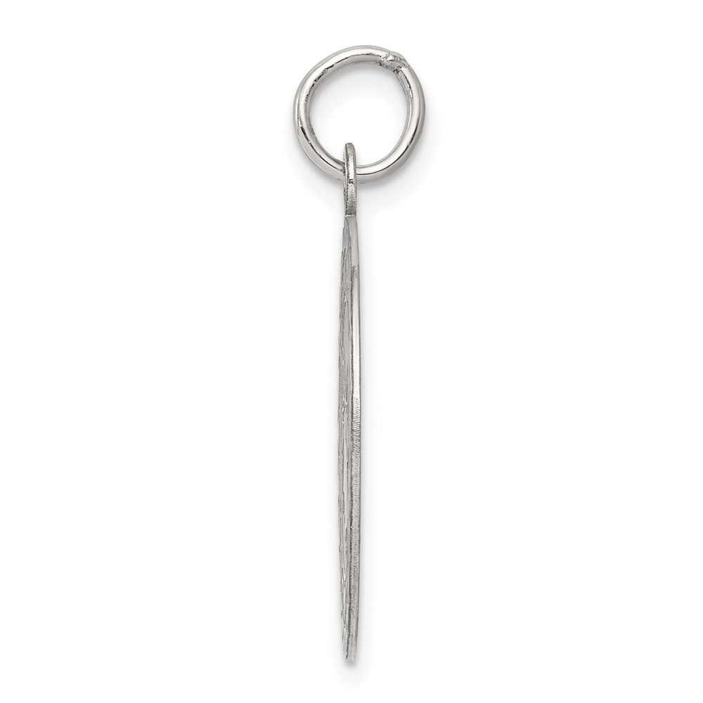 925 Sterling Silver Wedding Bells Disc Engravable Charm Pendant Jewelry Gifts (Length 1.05" Width 0.78")