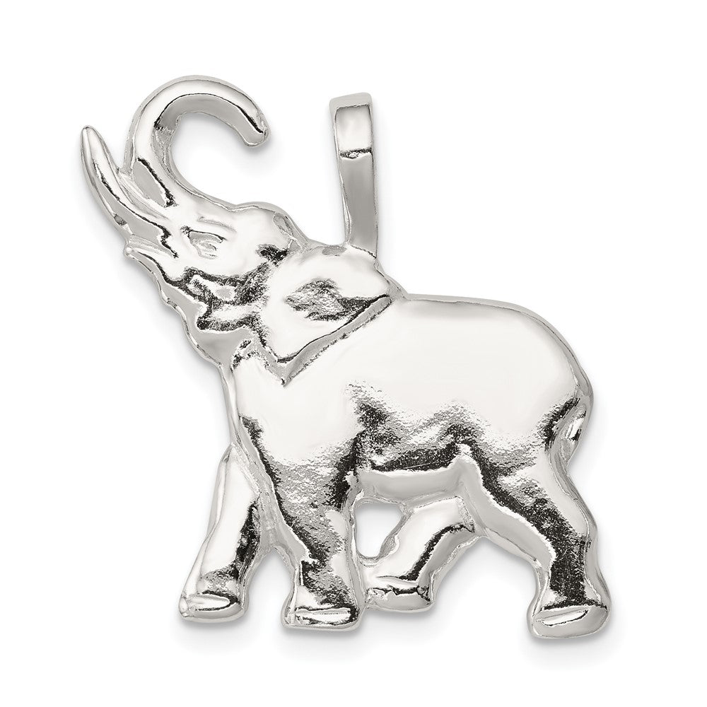 925 Sterling Silver ElephantEngravable Charm Pendant Jewelry Gifts (Length 0.98" Width 1.01")
