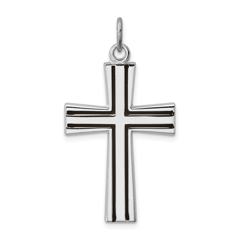 925 Sterling Silver Enameled Latin Crucifix CrossEngravable Charm Pendant Jewelry Gifts (Length 1.25" Width 0.78")
