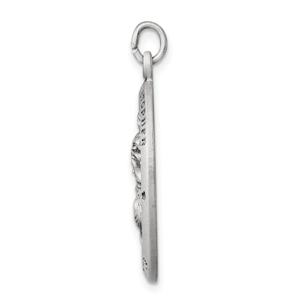 925 Sterling Silver St. Christopher Medal Engravable Charm Pendant Jewelry Gifts (Length 1.17" Width 0.62")