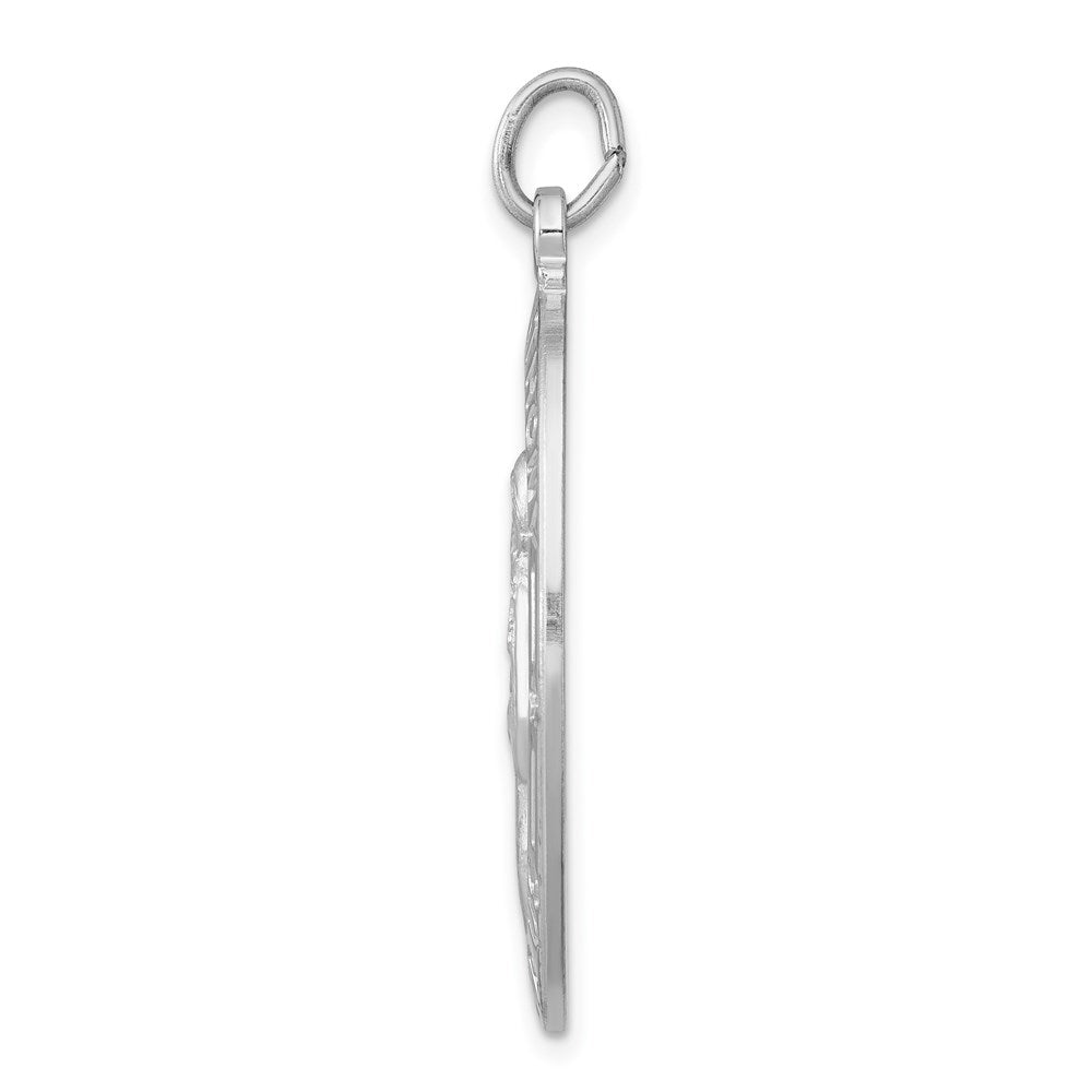 925 Sterling Silver St. Anthony Medal Engravable Charm Pendant Jewelry Gifts (Length 1.44" Width 0.86")