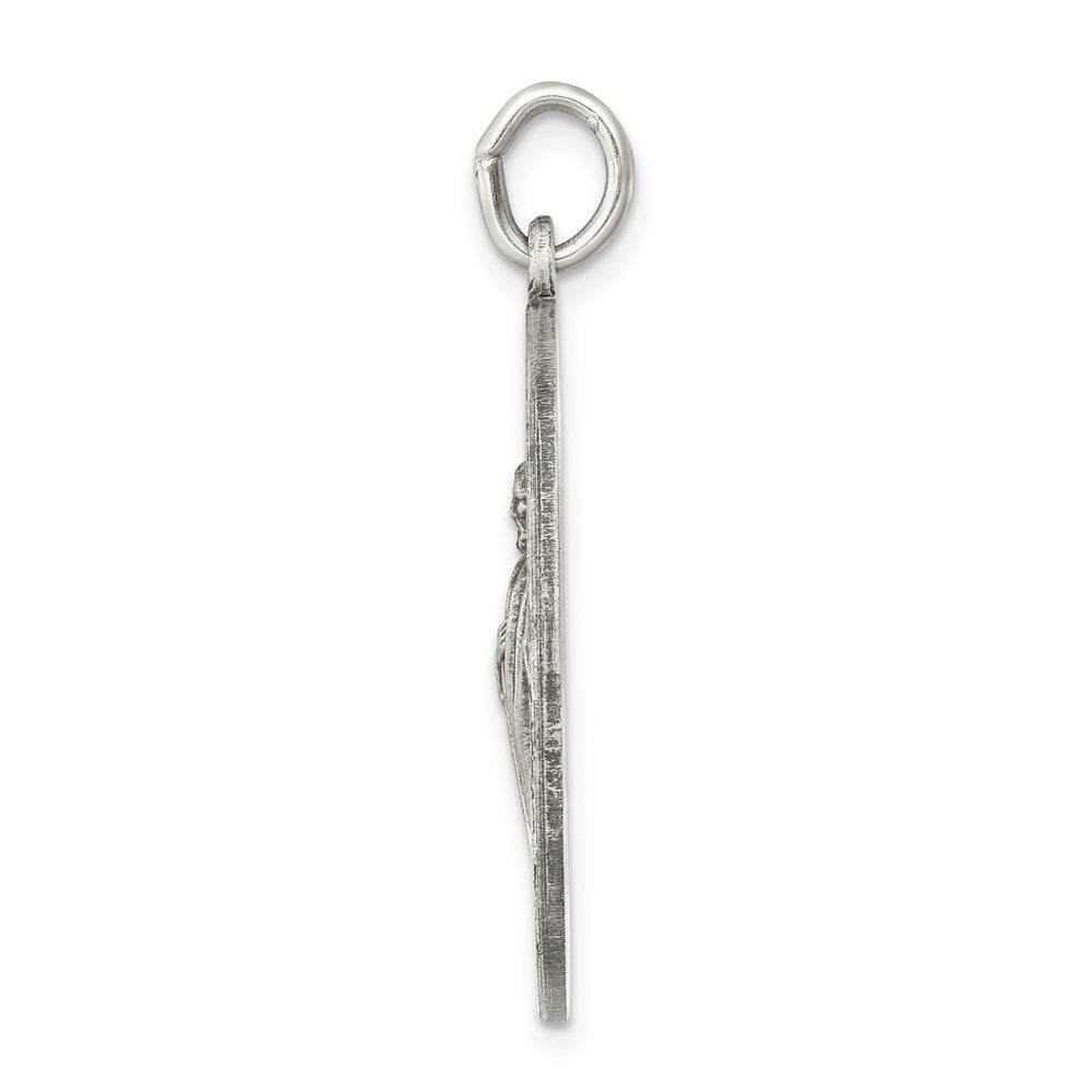 925 Sterling Silver St. Jude Thaddeus Medal Engravable Charm Pendant Jewelry Gifts (Length 1.33" Width 0.94")