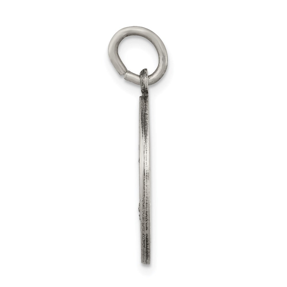 925 Sterling Silver St. Theresa Medal Engravable Charm Pendant Jewelry Gifts (Length 0.98" Width 0.78")