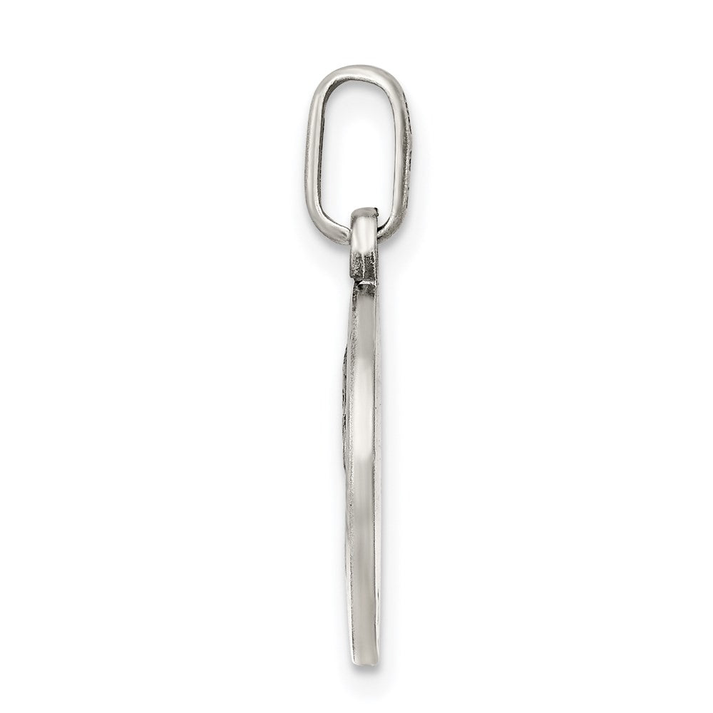 925 Sterling Silver Antiqued Raphael AngelEngravable Charm Pendant Jewelry Gifts (Length 0.78" Width 0.59")