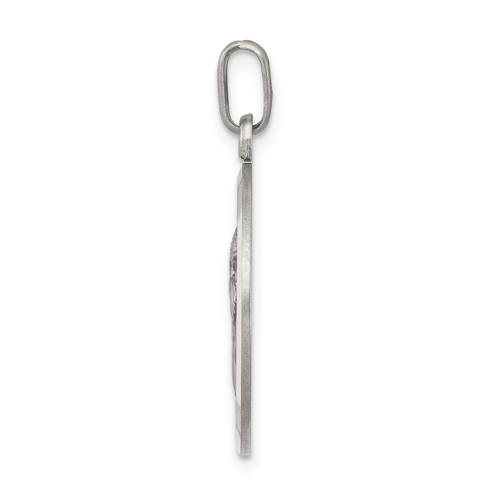 925 Sterling Silver Antiqued Raphael AngelEngravable Charm Pendant Jewelry Gifts (Length 1.05" Width 0.78")