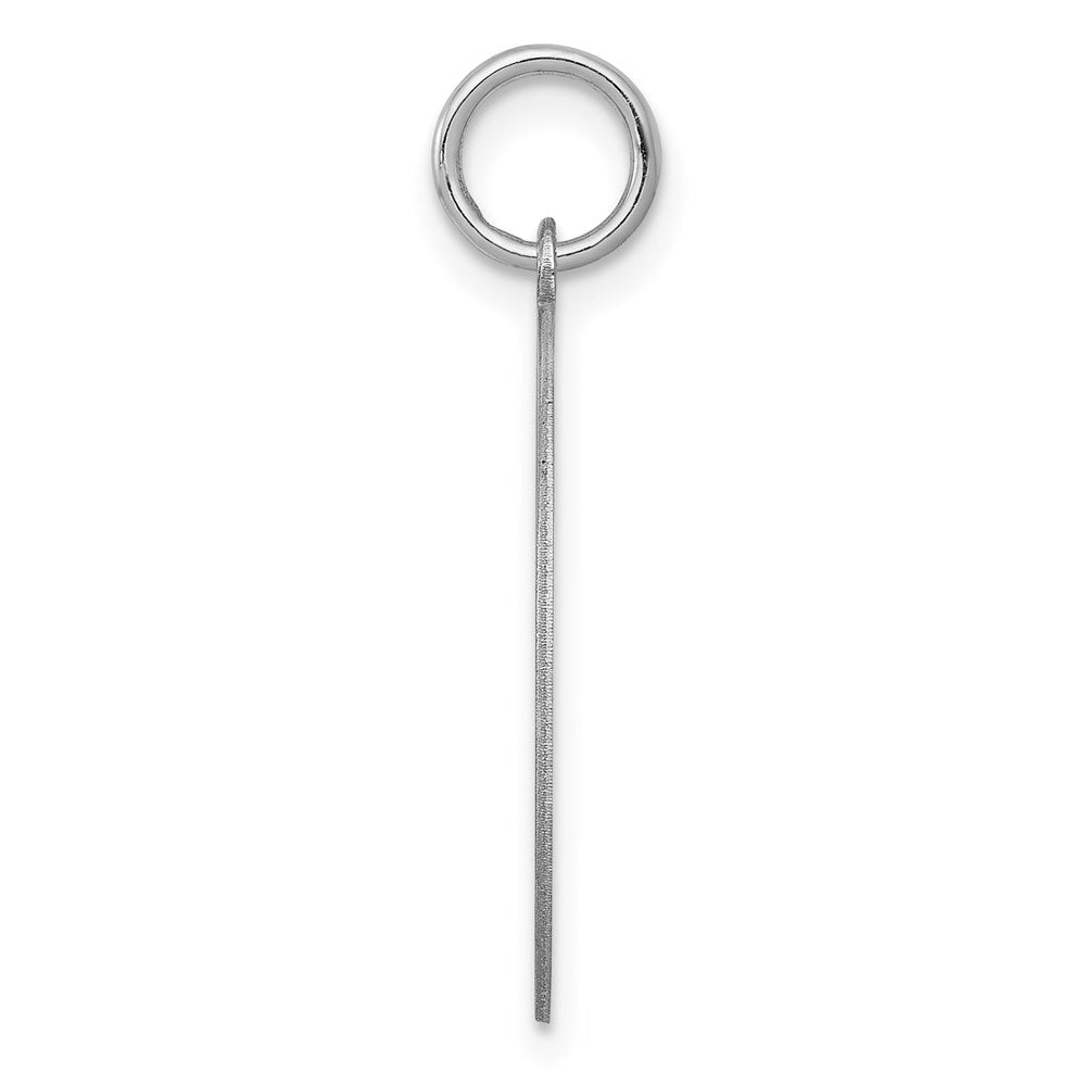 925 Sterling Silver Brocaded Letter D Initial Engravable Charm Pendant Jewelry Gifts (Length 1.05" Width 0.78")