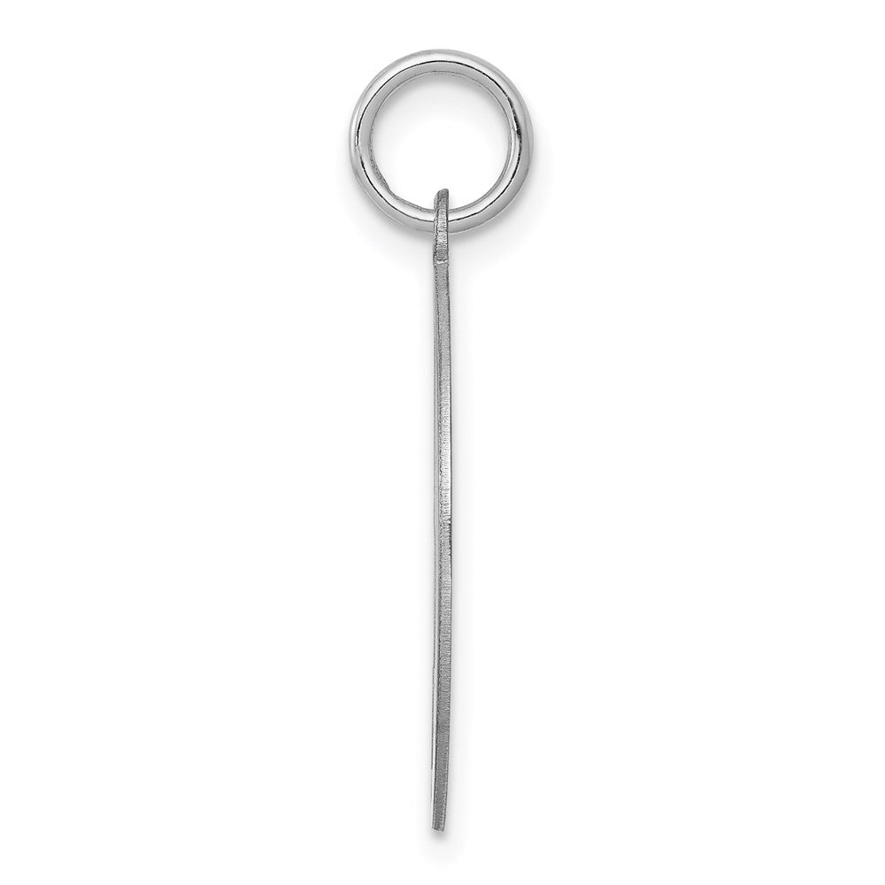 925 Sterling Silver Brocaded Letter J Initial Engravable Charm Pendant Jewelry Gifts (Length 1.05" Width 0.78")