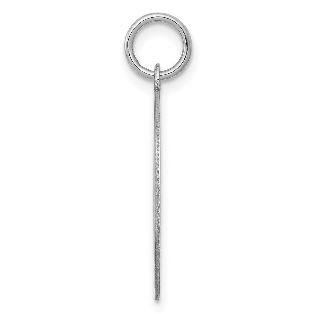 925 Sterling Silver Brocaded Letter K Initial Engravable Charm Pendant Jewelry Gifts (Length 1.05" Width 0.78")