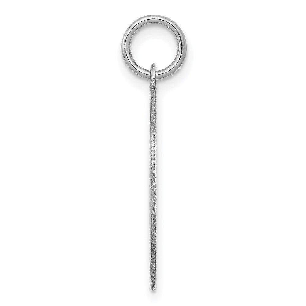 925 Sterling Silver Brocaded Letter V Initial Engravable Charm Pendant Jewelry Gifts (Length 1.05" Width 0.78")