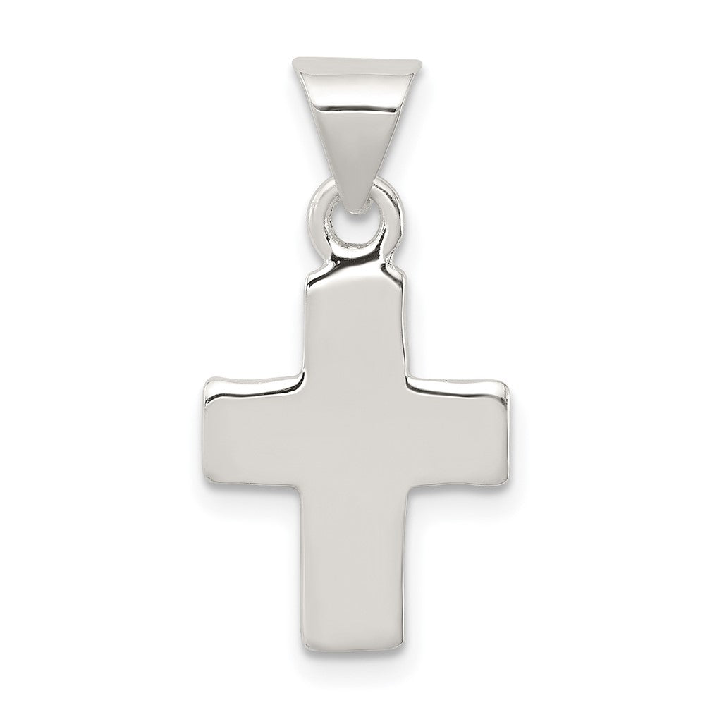 925 Sterling Silver Crucifix CrossEngravable Charm Pendant Jewelry Gifts (Length 0.9" Width 0.47")