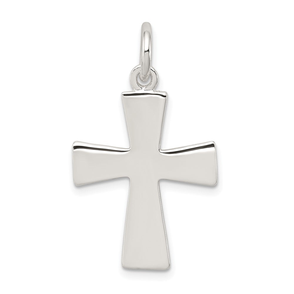 925 Sterling Silver Latin Crucifix CrossEngravable Charm Pendant Jewelry Gifts (Length 1.01" Width 0.7")