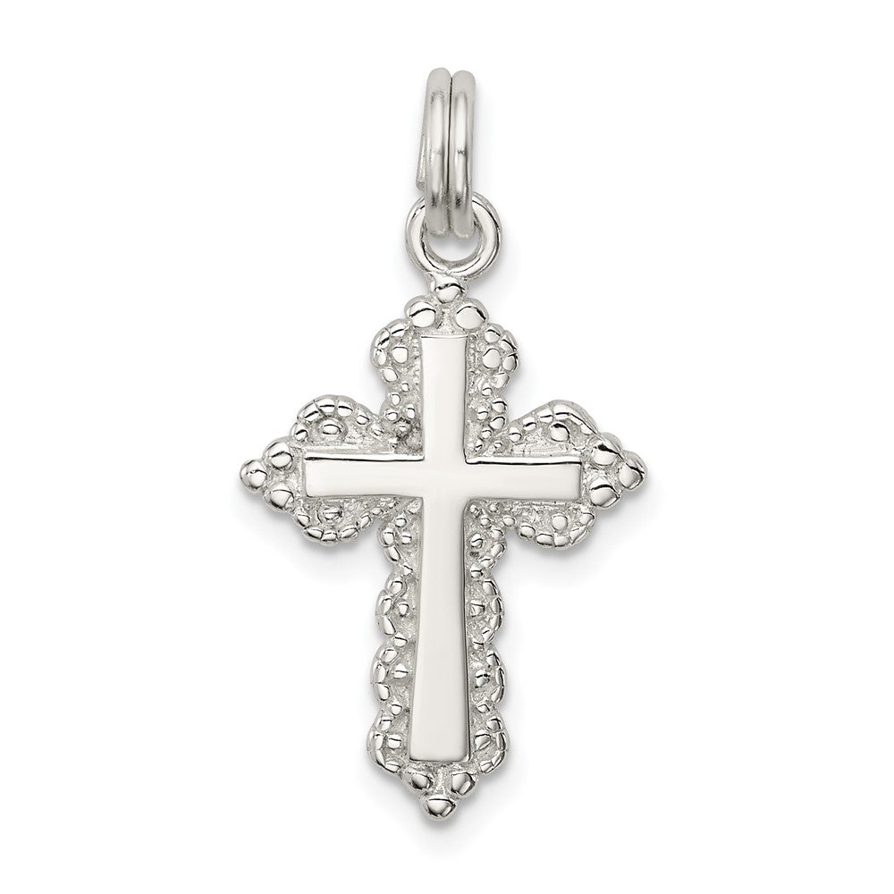 925 Sterling Silver Crucifix CrossEngravable Charm Pendant Jewelry Gifts (Length 0.94" Width 0.55")