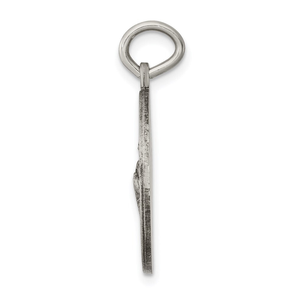 925 Sterling Silver St. Jude Thaddeus Medal Engravable Charm Pendant Jewelry Gifts (Length 0.98" Width 0.78")