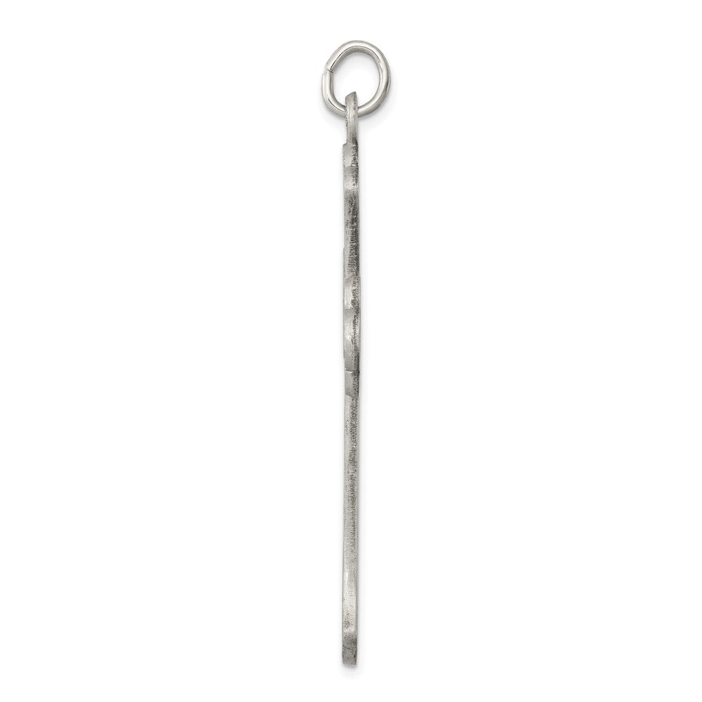925 Sterling Silver Antiqued Crucifix CrossEngravable Charm Pendant Jewelry Gifts (Length 1.95" Width 1.21")