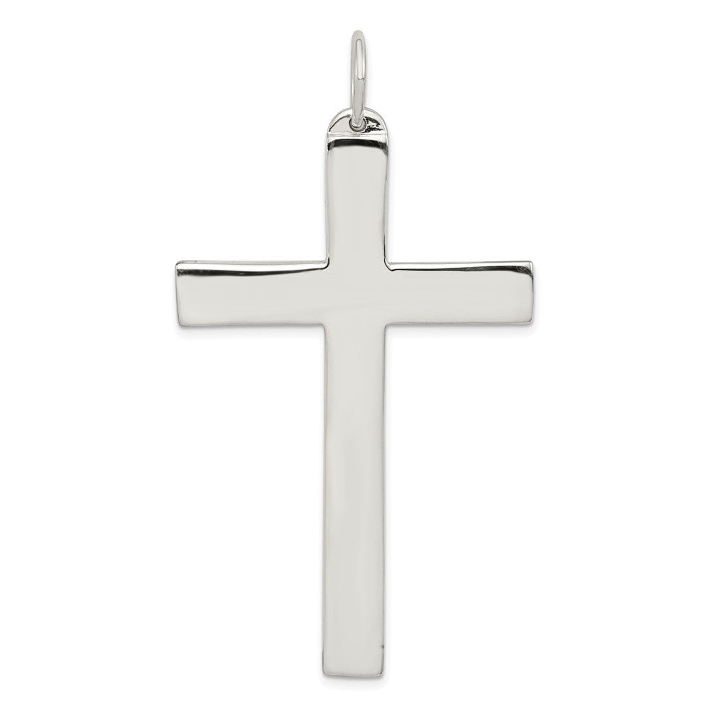 925 Sterling Silver Latin Crucifix CrossEngravable Charm Pendant Jewelry Gifts (Length 2.26" Width 1.44")