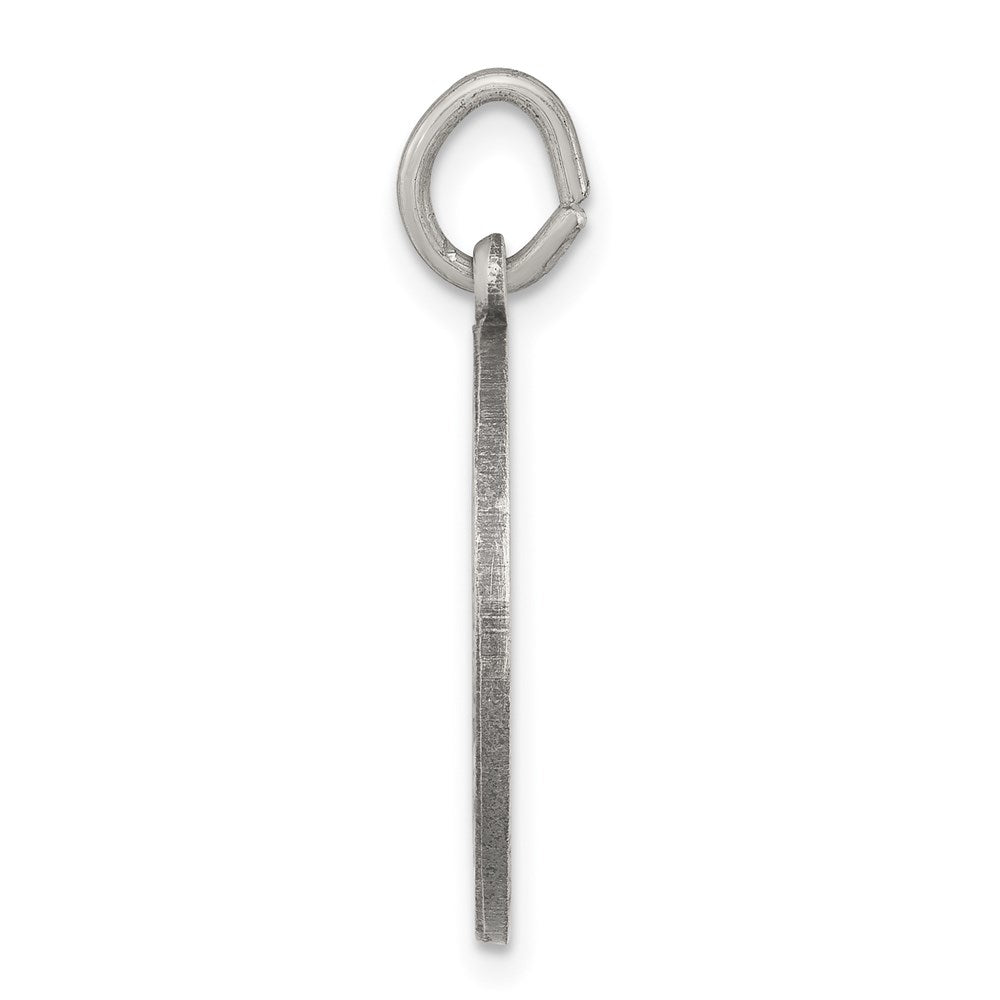 925 Sterling Silver Antiqued Holy Trinity Medal Engravable Charm Pendant Jewelry Gifts (Length 1.01" Width 0.7")